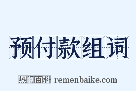 预付款组词是什么意思的图片